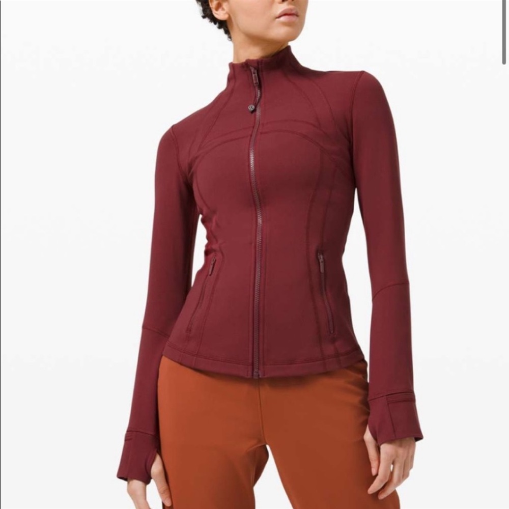 Lululemon define jacket (NULU material) burgundy garnet color